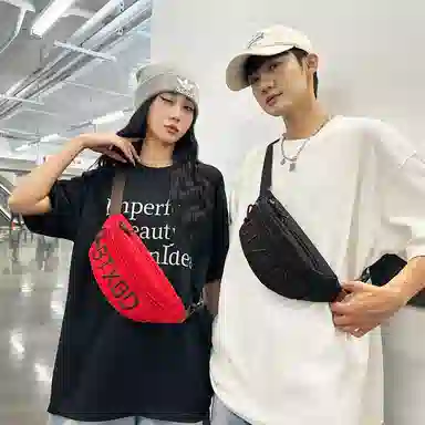 行途胸包男女背包字母斜挎包防泼水腰包女大容量单肩包运动潮牌男士包包