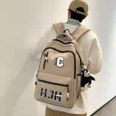 行途 潮流字母时尚简约大容量旅行高级感休闲 尼龙 双肩包 男女同款情侣款 多色