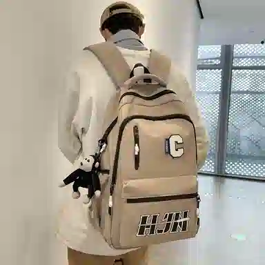 行途 潮流字母时尚简约大容量旅行高级感休闲 尼龙 双肩包 男女同款情侣款 多色