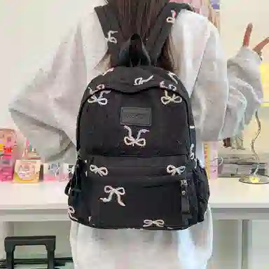 行途 小众高颜值日系百搭书包大容量初高中大学生电脑包 尼龙 双肩包 常规 女款 多色