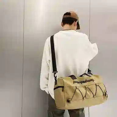 行途 大容量干湿分离 牛津布 手提单肩斜挎旅行包健身包 大号 男女同款情侣款 黑色/白色/蓝色/卡其色