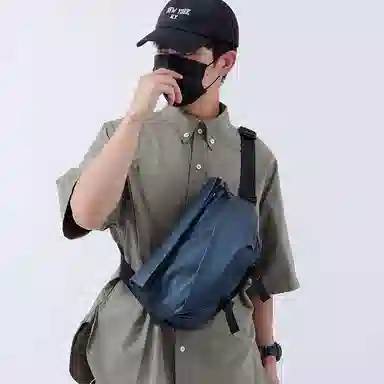 行途 潮流耐磨大容量多功能 尼龙 胸包 常规 男款 灰色/黑色/蓝色/绿色