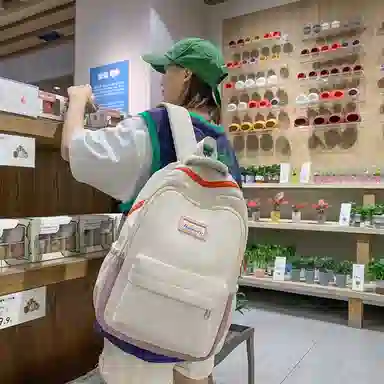 行途 初高中学生大学生简约校园风韩版 双肩包 尼龙 女款 多色