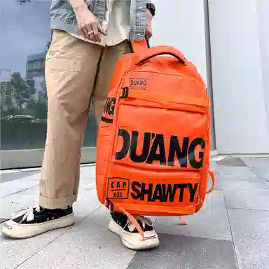 行途 大容量潮牌旅行运动训练滑雪 复合布 背包双肩包 常规 男女同款情侣款 白色/黑色/亮橘色/荧光绿色/蓝绿色/紫色