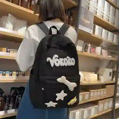 行途 可爱校园小清新质感甜酷旅行潮流轻便 牛津布 双肩包 常规 女款 黑色/红色/白色/黄色/蓝色