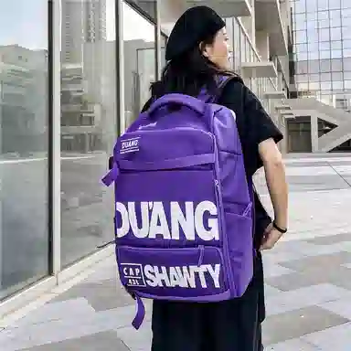 行途 大容量潮牌旅行运动训练滑雪 复合布 背包双肩包 常规 男女同款情侣款 白色/黑色/亮橘色/荧光绿色/蓝绿色/紫色