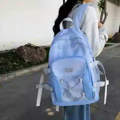 行途 潮流学院风简约 尼龙 双肩包 女款 多色