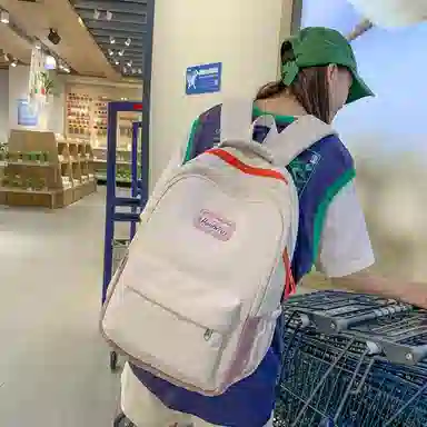 行途 初高中学生大学生简约校园风韩版 双肩包 尼龙 女款 多色