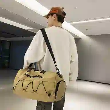 行途 大容量干湿分离 牛津布 手提单肩斜挎旅行包健身包 大号 男女同款情侣款 黑色/白色/蓝色/卡其色