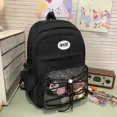 行途 书包初中生高中生大学生大容量包女防水轻便电脑背包 尼龙 双肩包 男女同款情侣款 多色