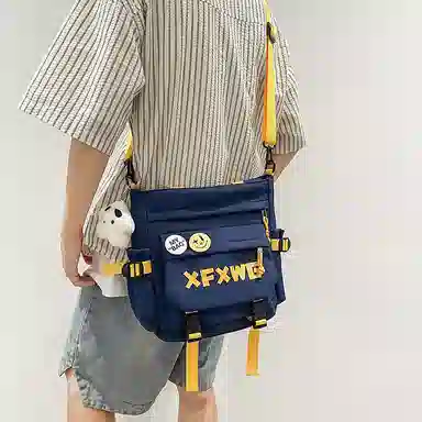 行途 时尚百搭字母设计潮流 牛津布 斜挎单肩包 男女同款情侣款 多色