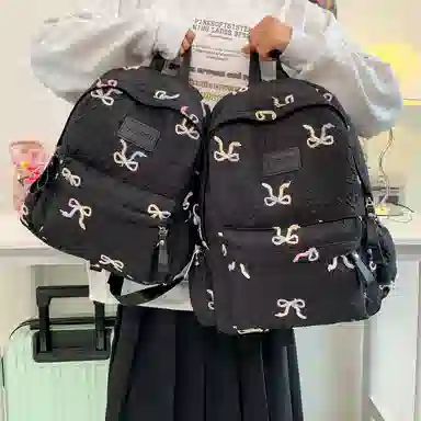 行途 小众高颜值日系百搭书包大容量初高中大学生电脑包 尼龙 双肩包 常规 女款 多色