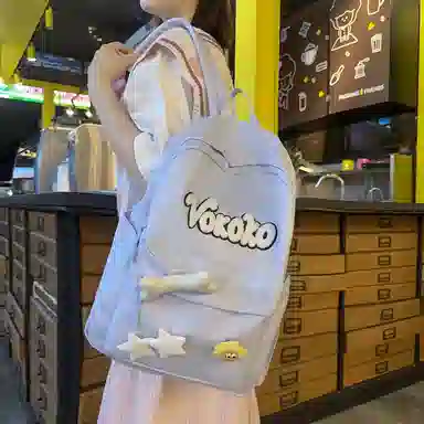 行途 可爱校园小清新质感甜酷旅行潮流轻便 牛津布 双肩包 常规 女款 黑色/红色/白色/黄色/蓝色