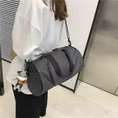 行途 大容量百搭 牛津布 健身包 大号 男女同款情侣款 绿色/灰色/黑色