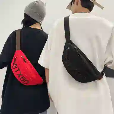 行途胸包男女背包字母斜挎包防泼水腰包女大容量单肩包运动潮牌男士包包