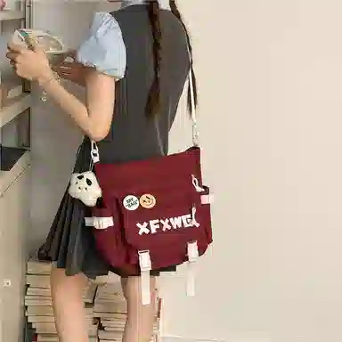 行途 时尚百搭字母设计潮流 牛津布 斜挎单肩包 男女同款情侣款 多色