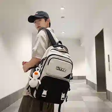 行途 大容量旅行大学生上课电脑韩版百搭 尼龙 书包双肩包 男女同款情侣款 多色