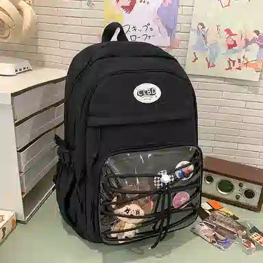 行途 书包初中生高中生大学生大容量包女防水轻便电脑背包 尼龙 双肩包 男女同款情侣款 多色