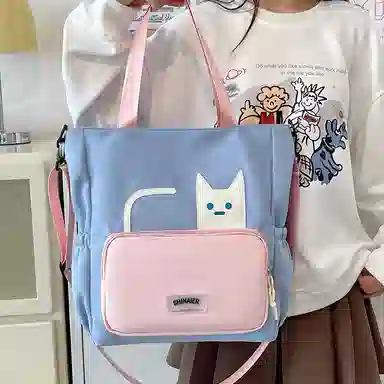 行途 小众可爱多功能流行通勤 尼龙 斜挎包 女款 多色