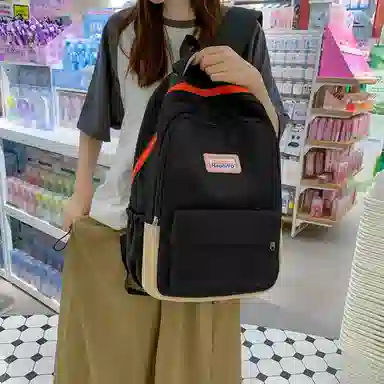 行途 初高中学生大学生简约校园风韩版 双肩包 尼龙 女款 多色