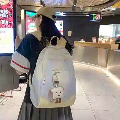 行途 高级感轻便颜值撞色 尼龙 双肩包 常规 女款 灰色/蓝色/粉色/蓝黄色