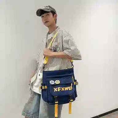 行途 时尚百搭字母设计潮流 牛津布 斜挎单肩包 男女同款情侣款 多色