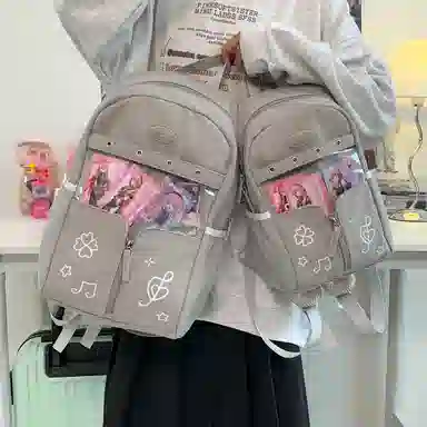 行途 塔丝隆大容量高级感学生书包轻便 尼龙 痛包 小号大号 男女同款情侣款 多色