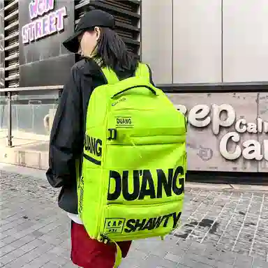 行途 大容量潮牌旅行运动训练滑雪 复合布 背包双肩包 常规 男女同款情侣款 白色/黑色/亮橘色/荧光绿色/蓝绿色/紫色