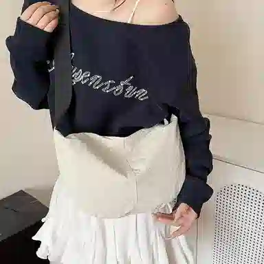 行途 潮牌学生简约百搭布袋背包休闲通勤腋下包 水洗布 斜挎单肩包 男女同款情侣款 黑色/白色/绿色/黄色/桔色