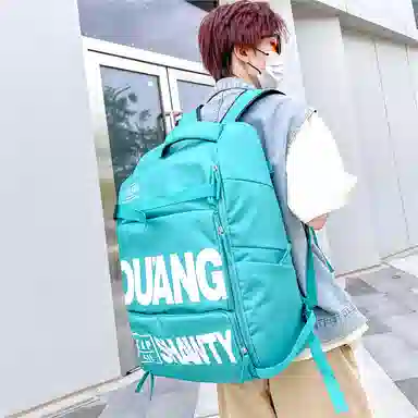 行途 大容量潮牌旅行运动训练滑雪 复合布 背包双肩包 常规 男女同款情侣款 白色/黑色/亮橘色/荧光绿色/蓝绿色/紫色