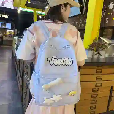 行途 可爱校园小清新质感甜酷旅行潮流轻便 牛津布 双肩包 常规 女款 黑色/红色/白色/黄色/蓝色