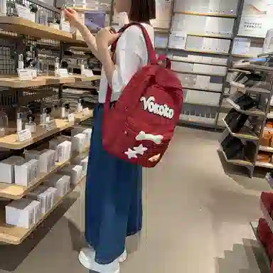 行途 可爱校园小清新质感甜酷旅行潮流轻便 牛津布 双肩包 常规 女款 黑色/红色/白色/黄色/蓝色