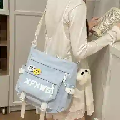 行途 时尚百搭字母设计潮流 牛津布 斜挎单肩包 男女同款情侣款 多色