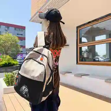 行途 大容量简约通勤学生书包 尼龙 双肩包 男女同款情侣款 多色