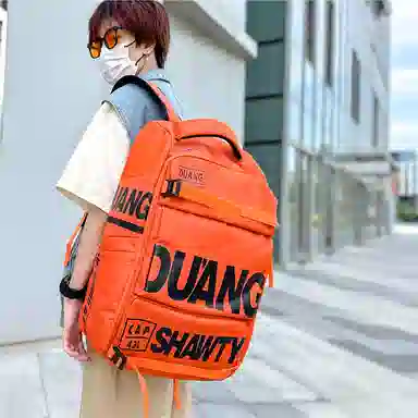 行途 大容量潮牌旅行运动训练滑雪 复合布 背包双肩包 常规 男女同款情侣款 白色/黑色/亮橘色/荧光绿色/蓝绿色/紫色