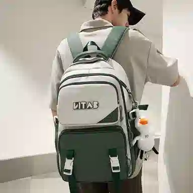 行途 大容量旅行大学生上课电脑韩版百搭 尼龙 书包双肩包 男女同款情侣款 多色