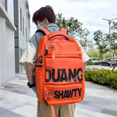 行途 大容量潮牌旅行运动训练滑雪 复合布 背包双肩包 常规 男女同款情侣款 白色/黑色/亮橘色/荧光绿色/蓝绿色/紫色