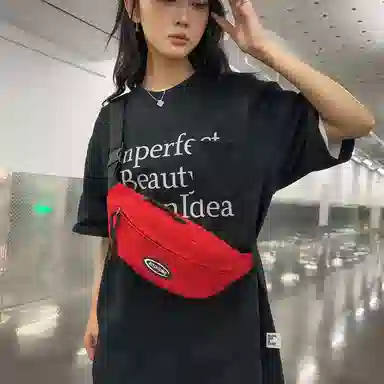 行途 日系休闲简约时尚百搭轻便潮流 尼龙 斜挎胸包 男女同款情侣款