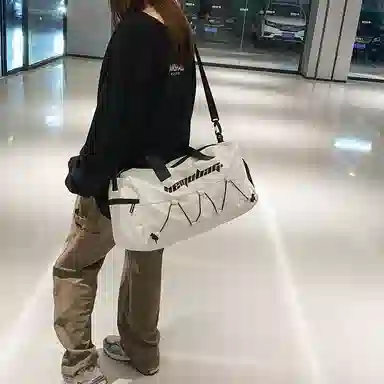 行途 大容量干湿分离 牛津布 手提单肩斜挎旅行包健身包 大号 男女同款情侣款 黑色/白色/蓝色/卡其色