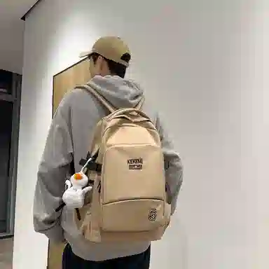 行途双肩包女休闲简约大容量电脑背包男高初中大学生书包尼龙多色