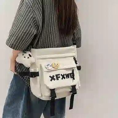 行途 时尚百搭字母设计潮流 牛津布 斜挎单肩包 男女同款情侣款 多色