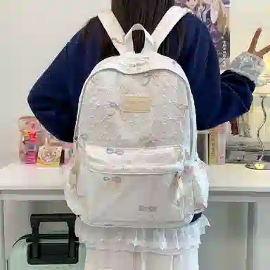 行途 小众高颜值日系百搭书包大容量初高中大学生电脑包 尼龙 双肩包 常规 女款 多色