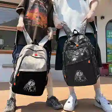 行途 大容量简约通勤学生书包 尼龙 双肩包 男女同款情侣款 多色