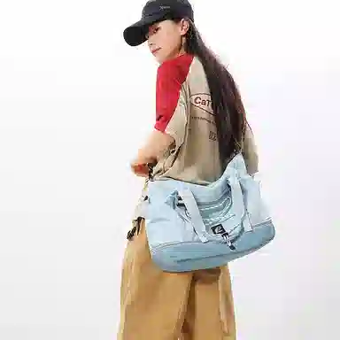 行途 短途韩版潮牌防泼水健身包休闲百搭 尼龙 旅行包 男女同款情侣款 多色