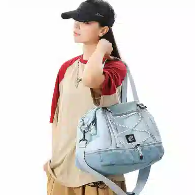 行途 短途韩版潮牌防泼水健身包休闲百搭 尼龙 旅行包 男女同款情侣款 多色