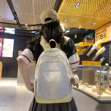 行途 高级感轻便颜值撞色 尼龙 双肩包 常规 女款 灰色/蓝色/粉色/蓝黄色