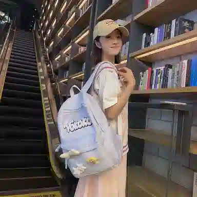 行途 可爱校园小清新质感甜酷旅行潮流轻便 牛津布 双肩包 常规 女款 黑色/红色/白色/黄色/蓝色