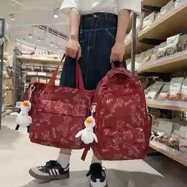 行途 小熊休闲时尚背包 尼龙 双肩包 女款 多色