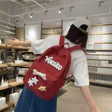 行途 可爱校园小清新质感甜酷旅行潮流轻便 牛津布 双肩包 常规 女款 黑色/红色/白色/黄色/蓝色