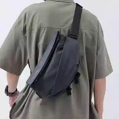 行途 潮流耐磨大容量多功能 尼龙 胸包 常规 男款 灰色/黑色/蓝色/绿色